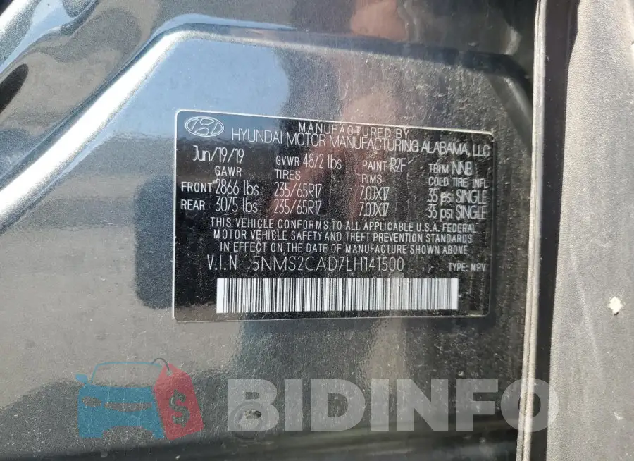 5NMS2CAD7LH141500 Photo# 13