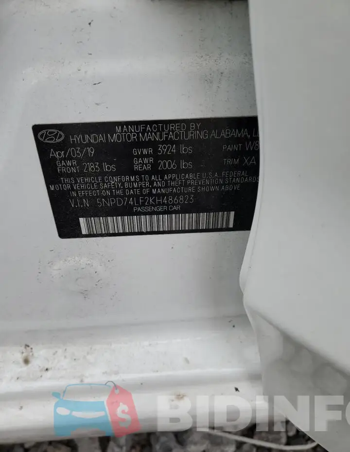 5NPD74LF2KH486823 Photo# 13