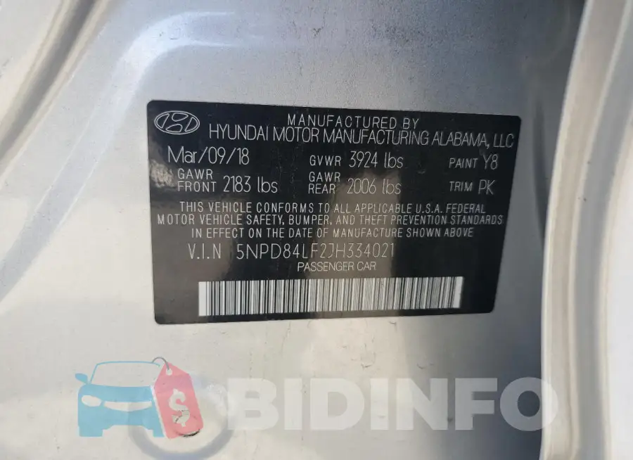5NPD84LF2JH334021 Photo# 12