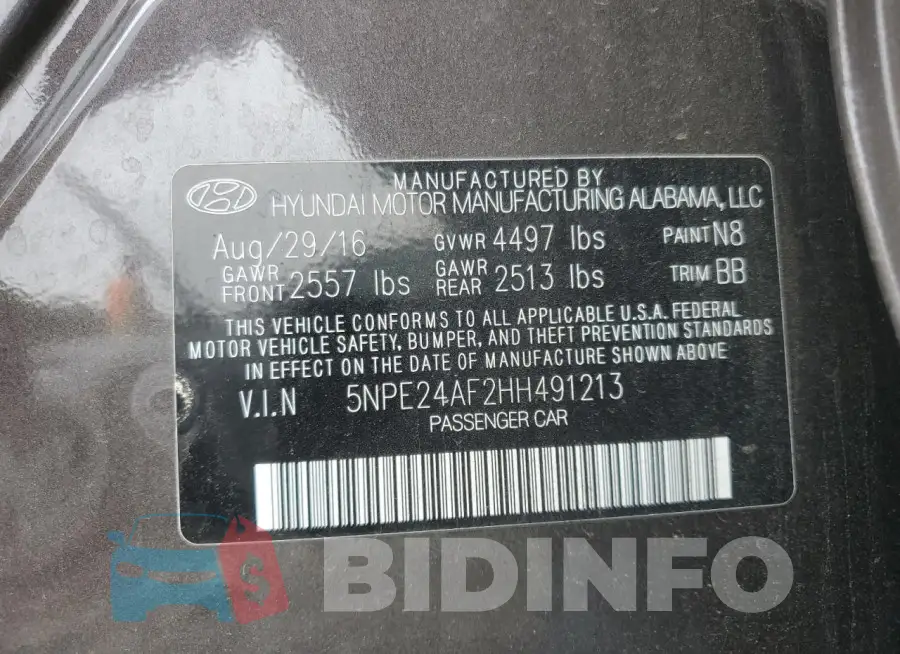 5NPE24AF2HH491213 Photo# 12