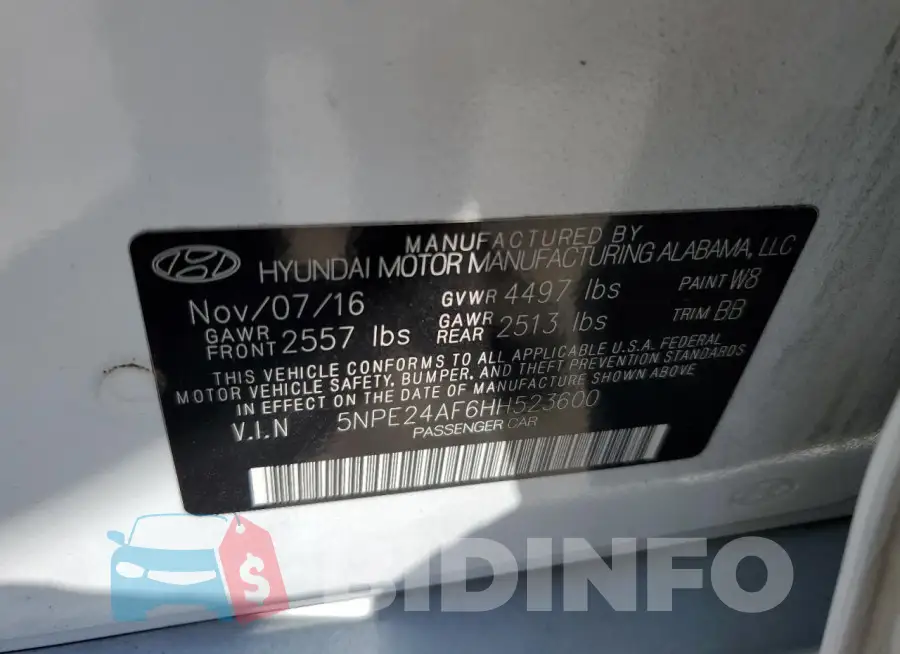 5NPE24AF6HH523600 Photo# 12