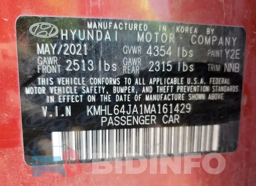 KMHL64JA1MA161429 Photo# 12