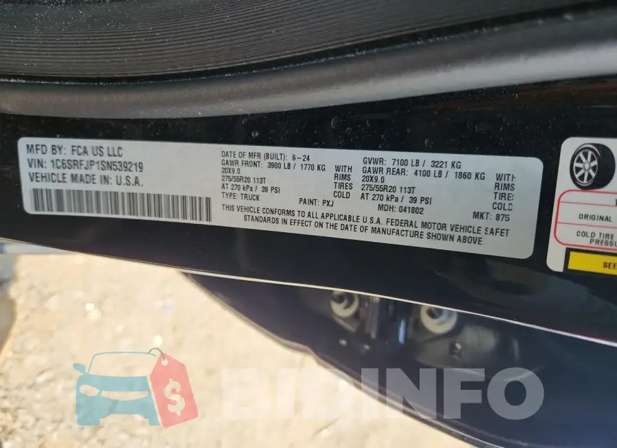 1C6SRFJP1SN539219 Photo# 12