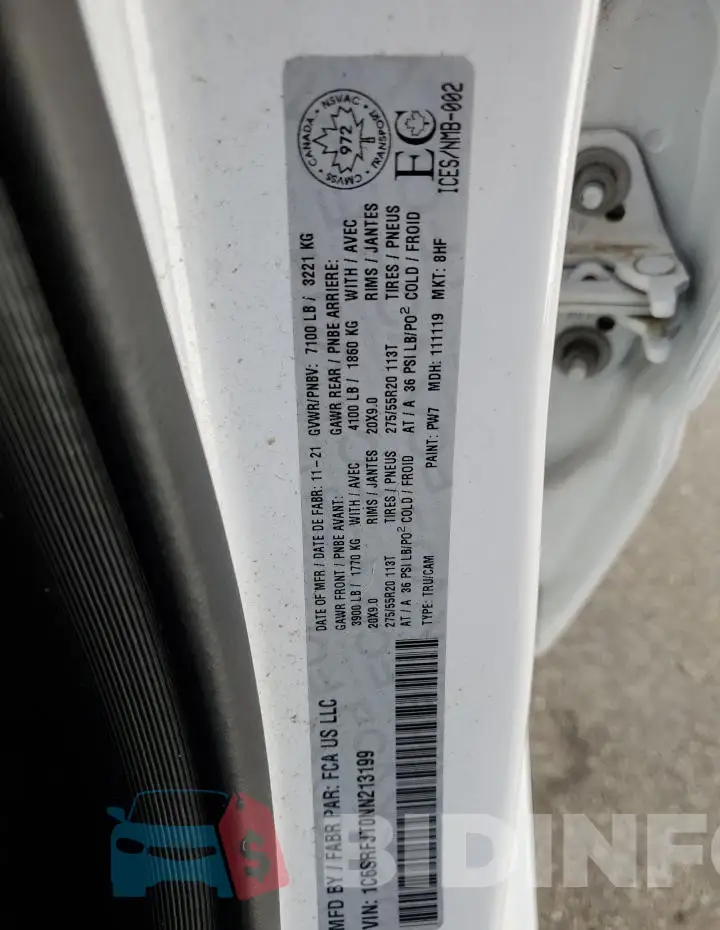 1C6SRFJT0NN213199 Photo# 12