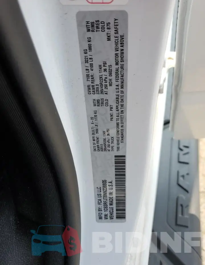 1C6SRFJT8NN238805 Photo# 12