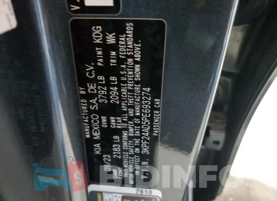 3KPF24AD5PE693274 Photo# 12