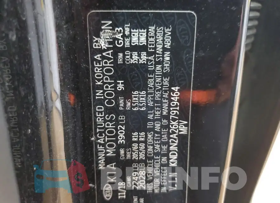 KNDJN2A26K7919464 Photo# 13