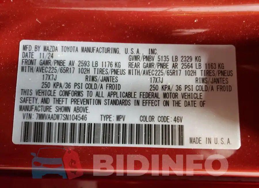 7MMVAADW7SN104546 Photo# 14
