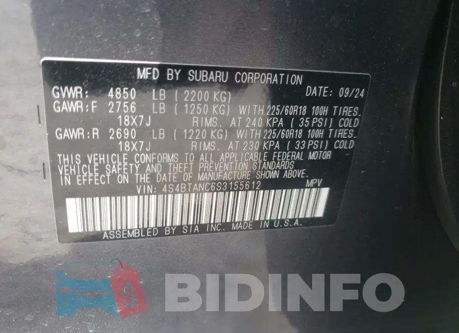 4S4BTANC6S3155612 Photo# 14