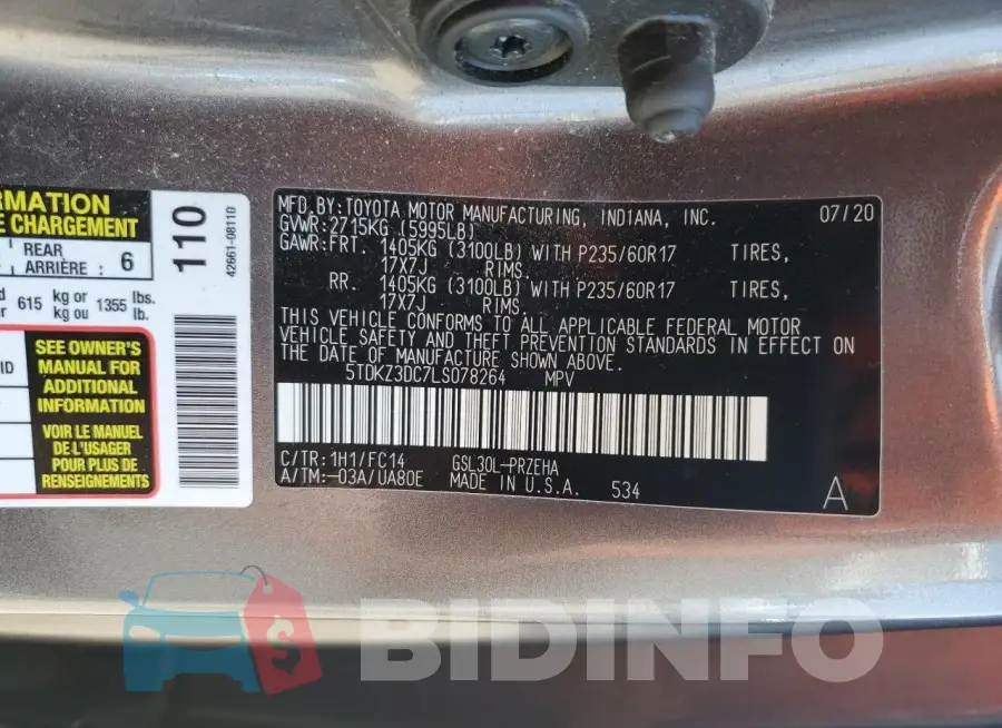 5TDKZ3DC7LS078264 Photo# 13