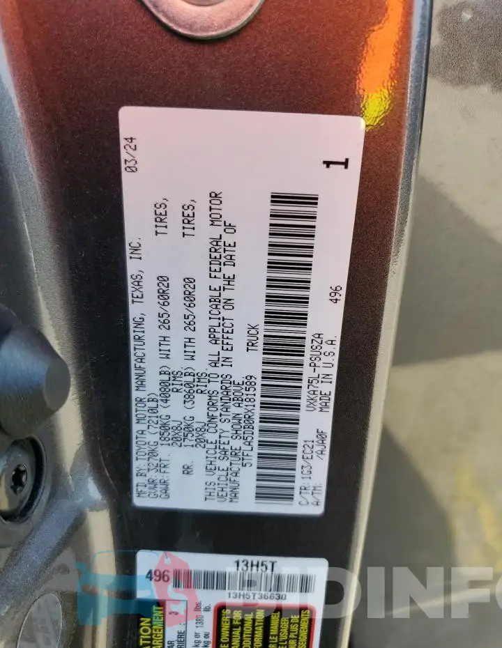 5TFLA5DB0RX181589 Photo# 13