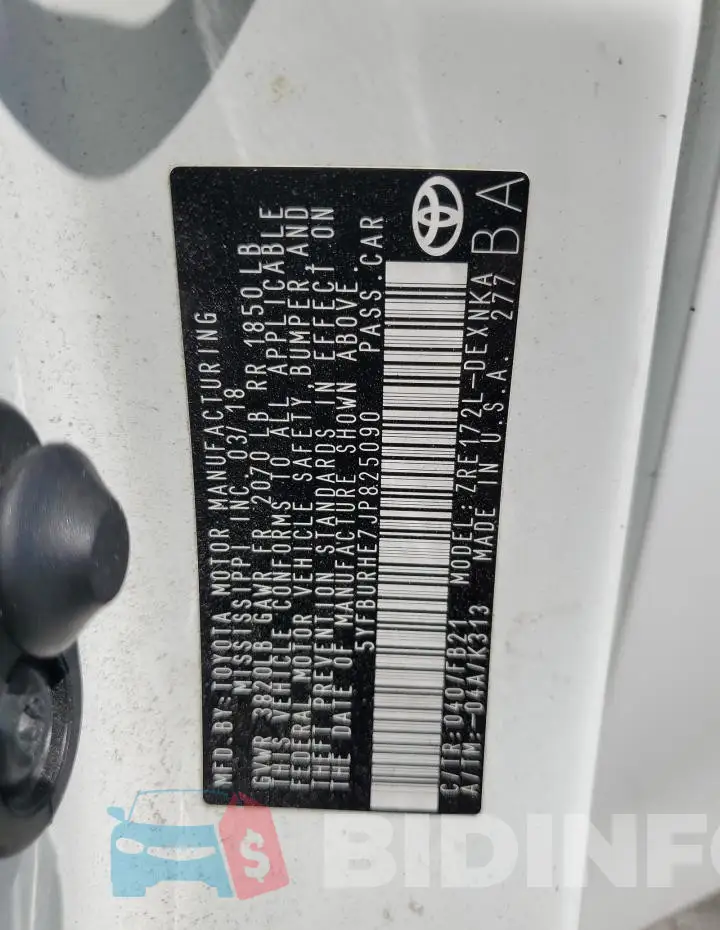 5YFBURHE7JP825090 Photo# 12