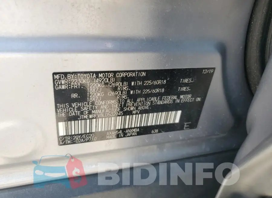 JTMEWRFV8LD532945 Photo# 14