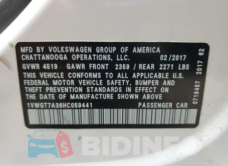 1VWGT7A36HC059441 Photo# 12