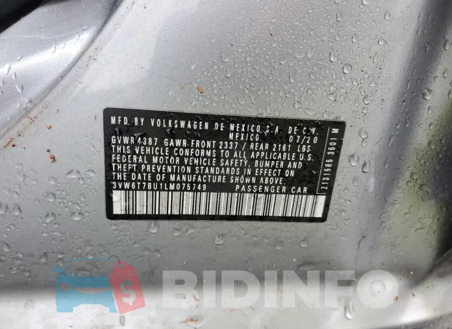3VW6T7BU1LM075749 Photo# 12