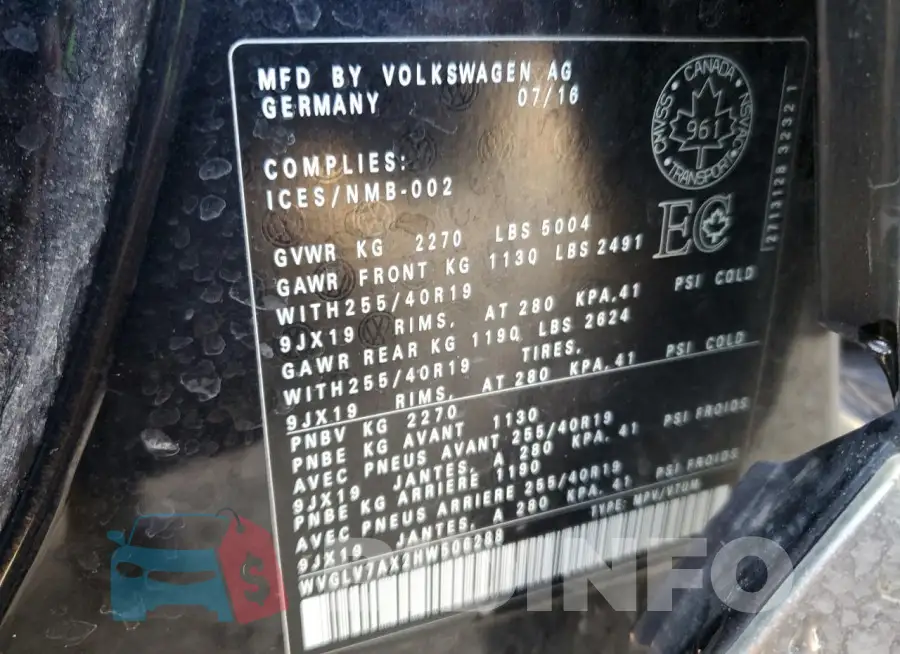 WVGLV7AX2HW506288 Photo# 13