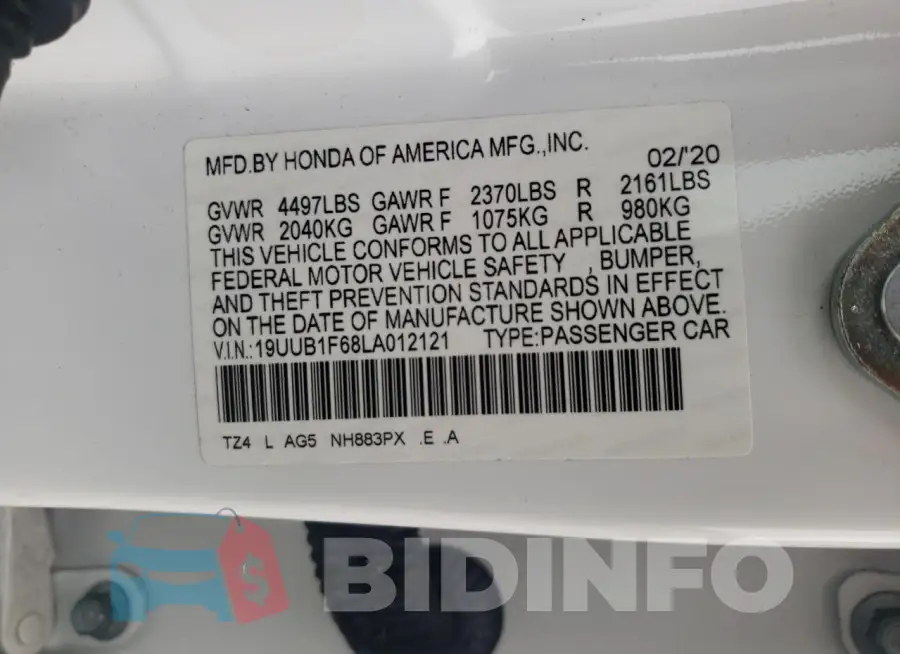 19UUB1F68LA012121 Photo# 12