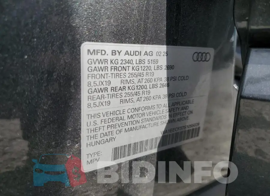 WA1EECF37S1055028 Photo# 13