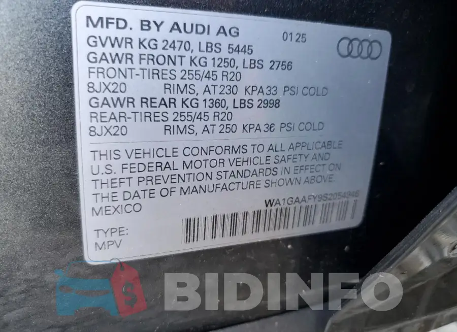WA1GAAFY9S2054946 Photo# 14