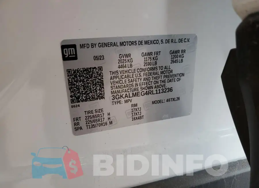 3GKALMEG4RL113236 Photo# 13
