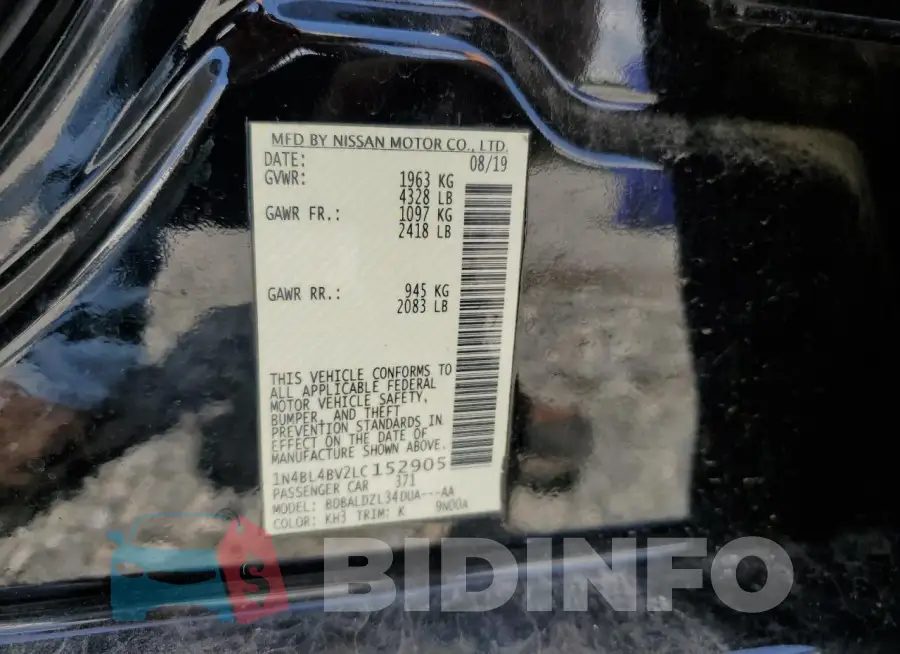 1N4BL4BV2LC152905 Photo# 13