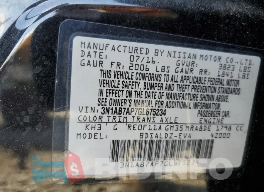 3N1AB7AP7GL675234 Photo# 13