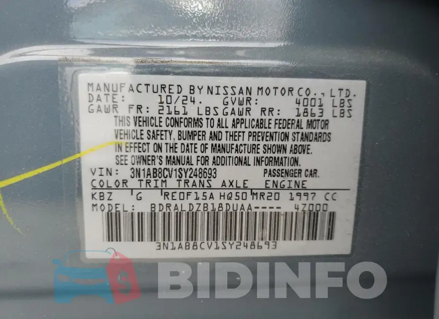 3N1AB8CV1SY248693 Photo# 13