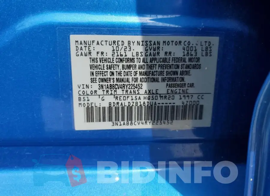 3N1AB8CV4RY225452 Photo# 12