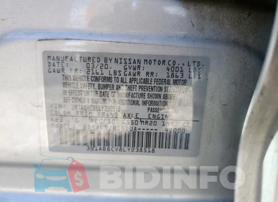 3N1AB8CV8LY238518 Photo# 12