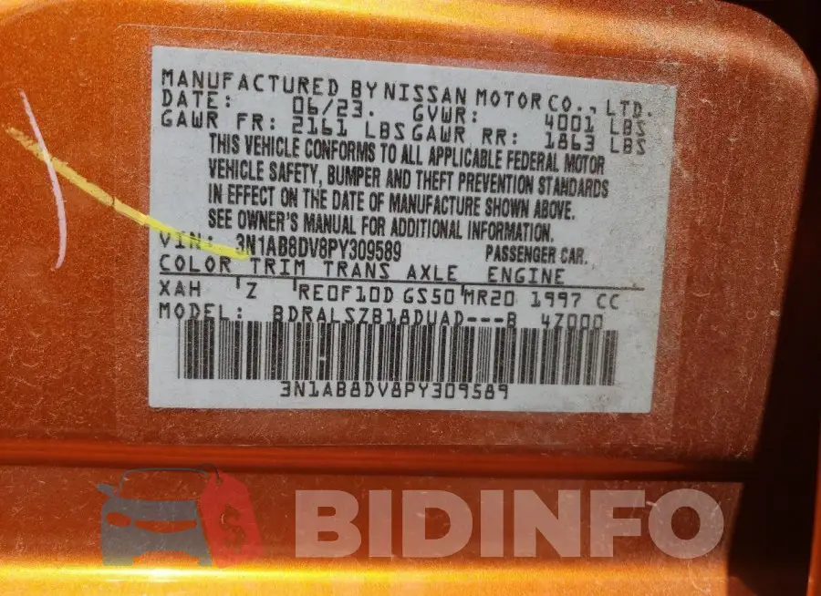 3N1AB8DV8PY309589 Photo# 13