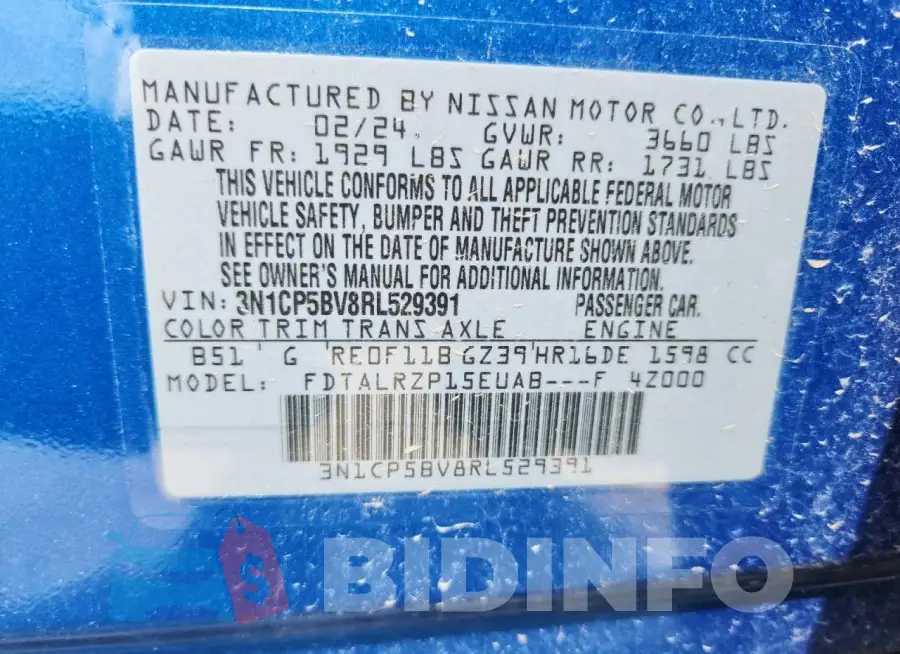 3N1CP5BV8RL529391 Photo# 12