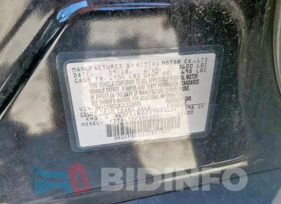3N1CP5CUXJL533825 Photo# 13