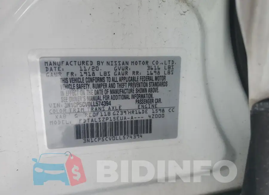 3N1CP5CV0LL574394 Photo# 12