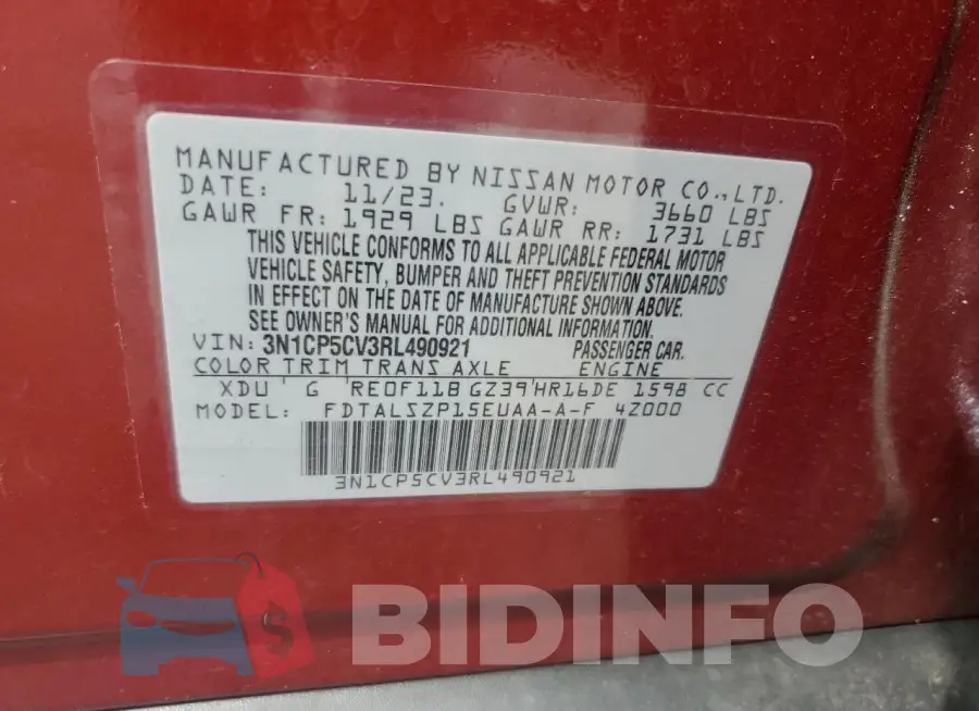 3N1CP5CV3RL490921 Photo# 14