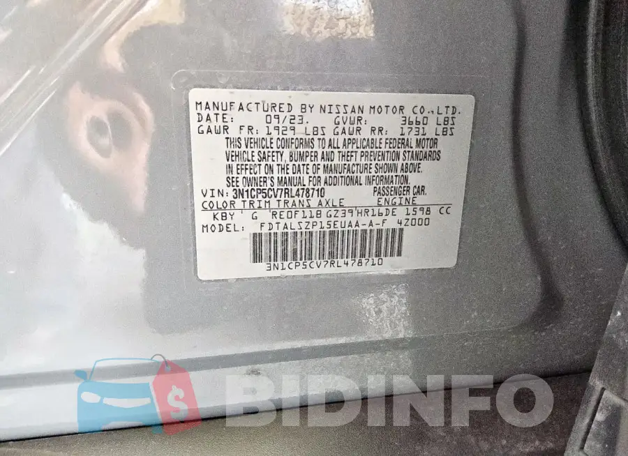 3N1CP5CV7RL478710 Photo# 12