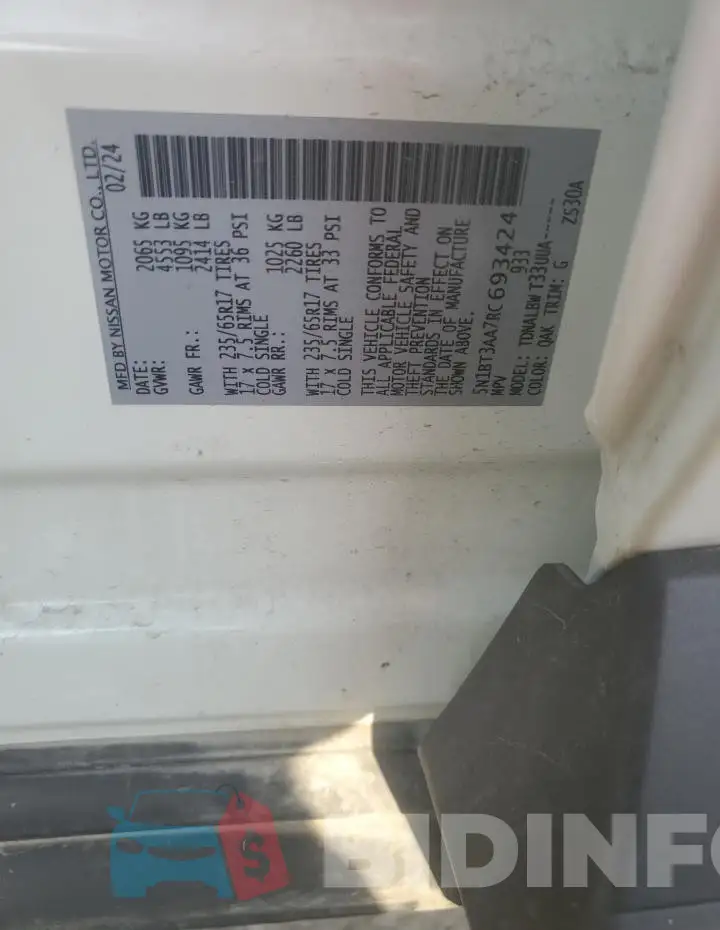 5N1BT3AA7RC693424 Photo# 14
