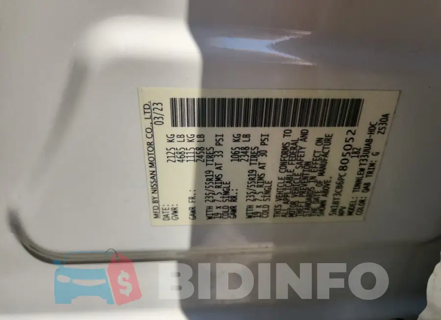 5N1BT3CB6PC805052 Photo# 14