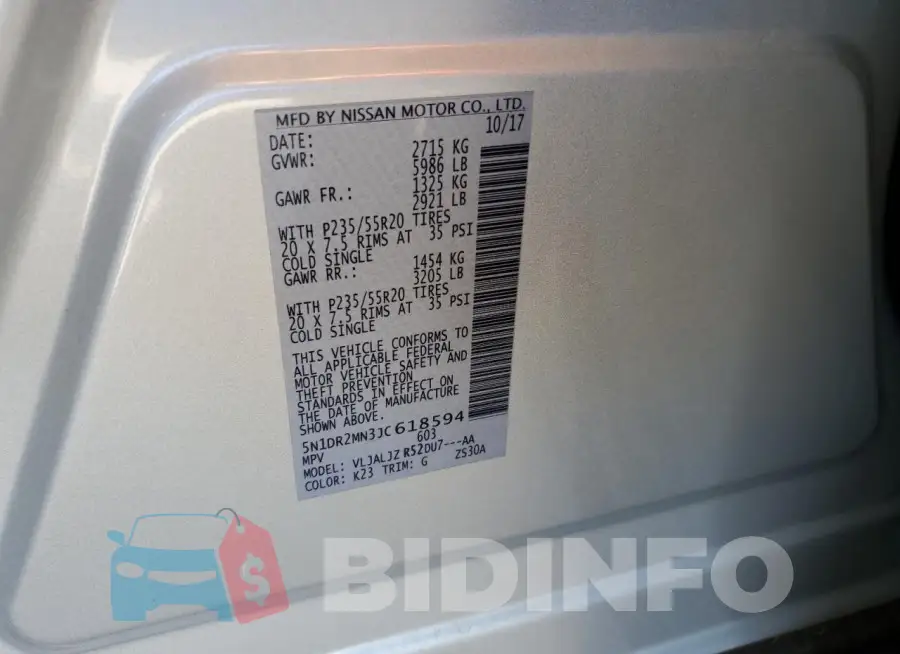 5N1DR2MN3JC618594 Photo# 14