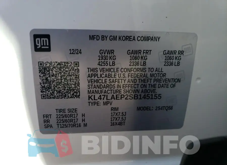 KL47LAEP2SB145155 Photo# 12