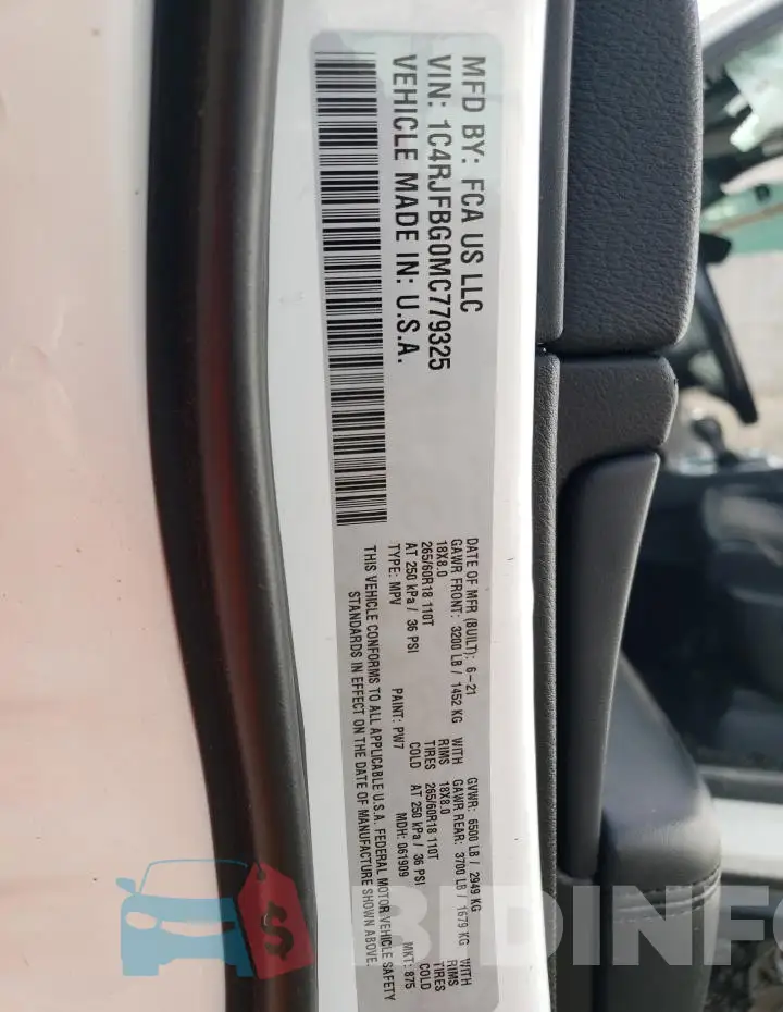 1C4RJFBG0MC779325 Photo# 13
