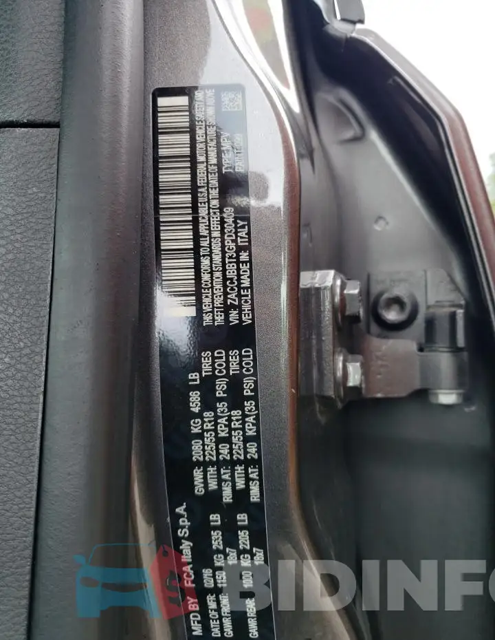 ZACCJBBT3GPD30409 Photo# 13