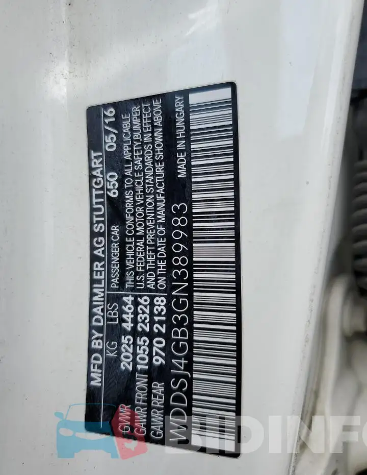 WDDSJ4GB3GN389983 Photo# 12