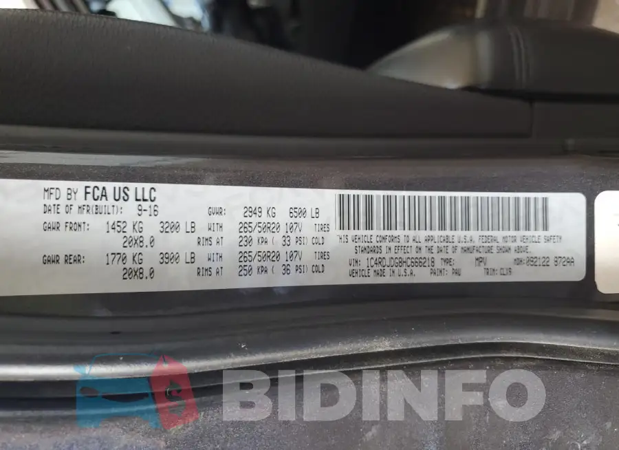 1C4RDJDG8HC666218 Photo# 13