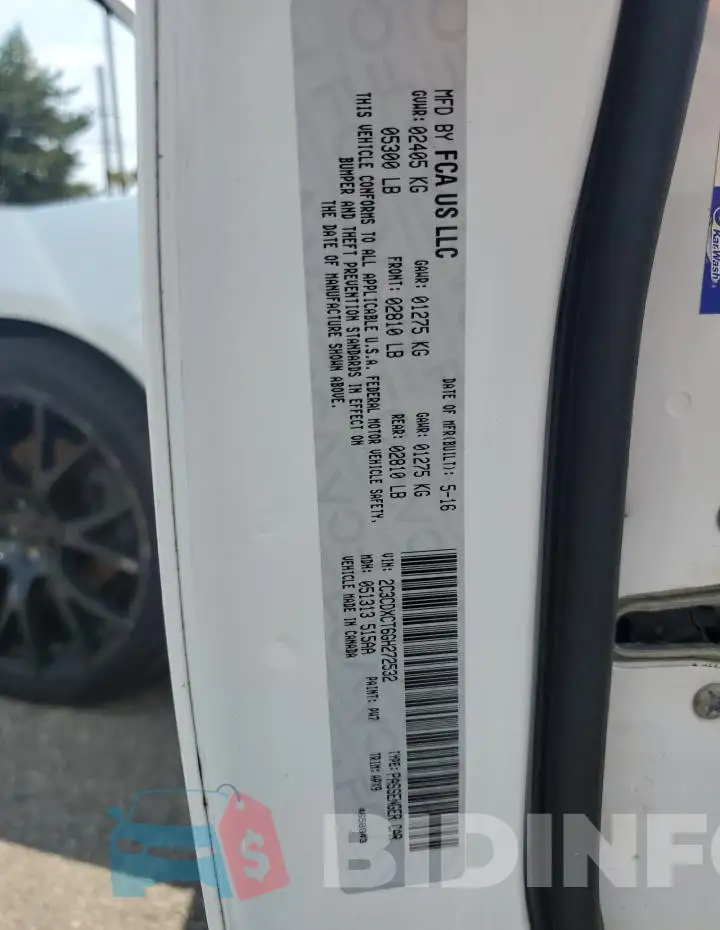 2C3CDXCT6GH272532 Photo# 12