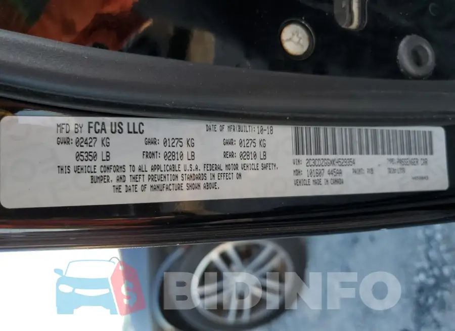 2C3CDZGGXKH529354 Photo# 13