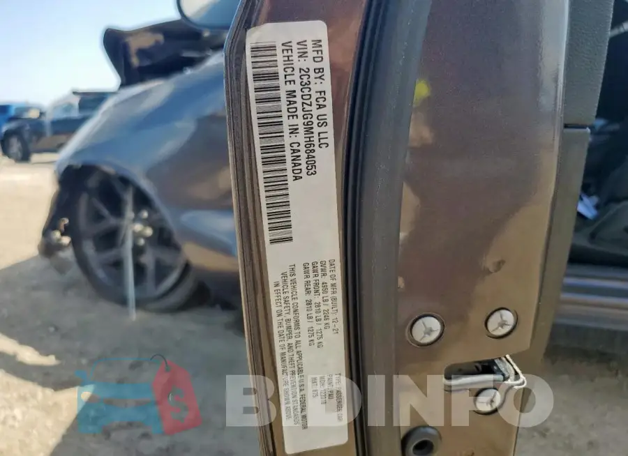 2C3CDZJG9MH684053 Photo# 12