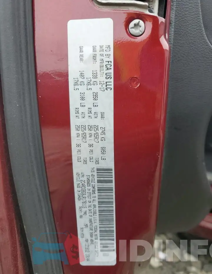2C4RDGBG9JR176115 Photo# 13