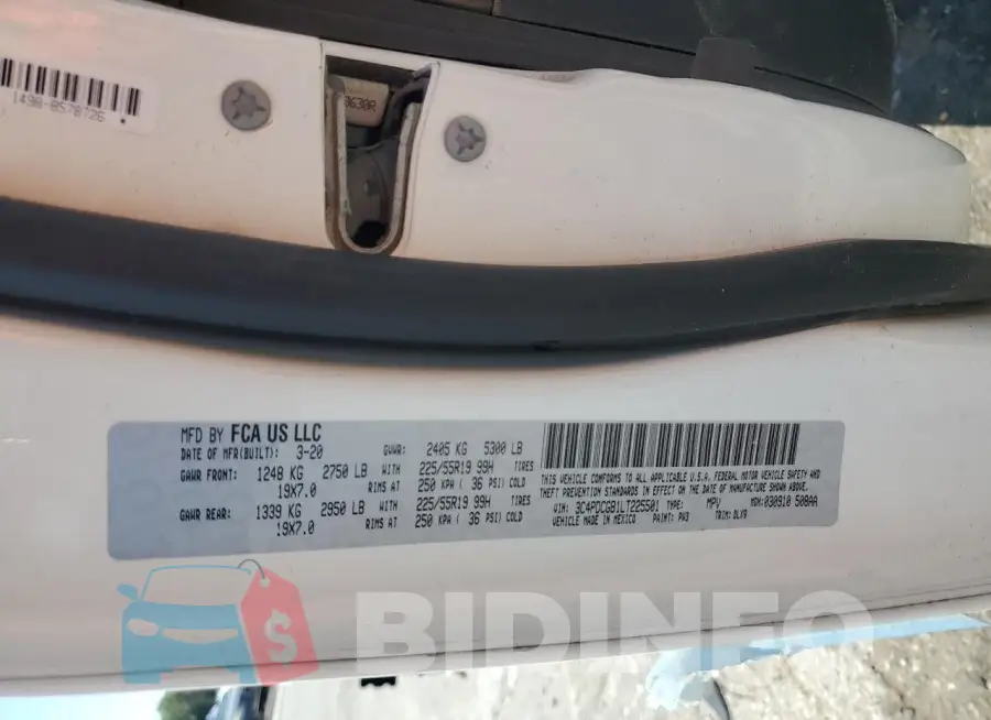 3C4PDCGB1LT225501 Photo# 13