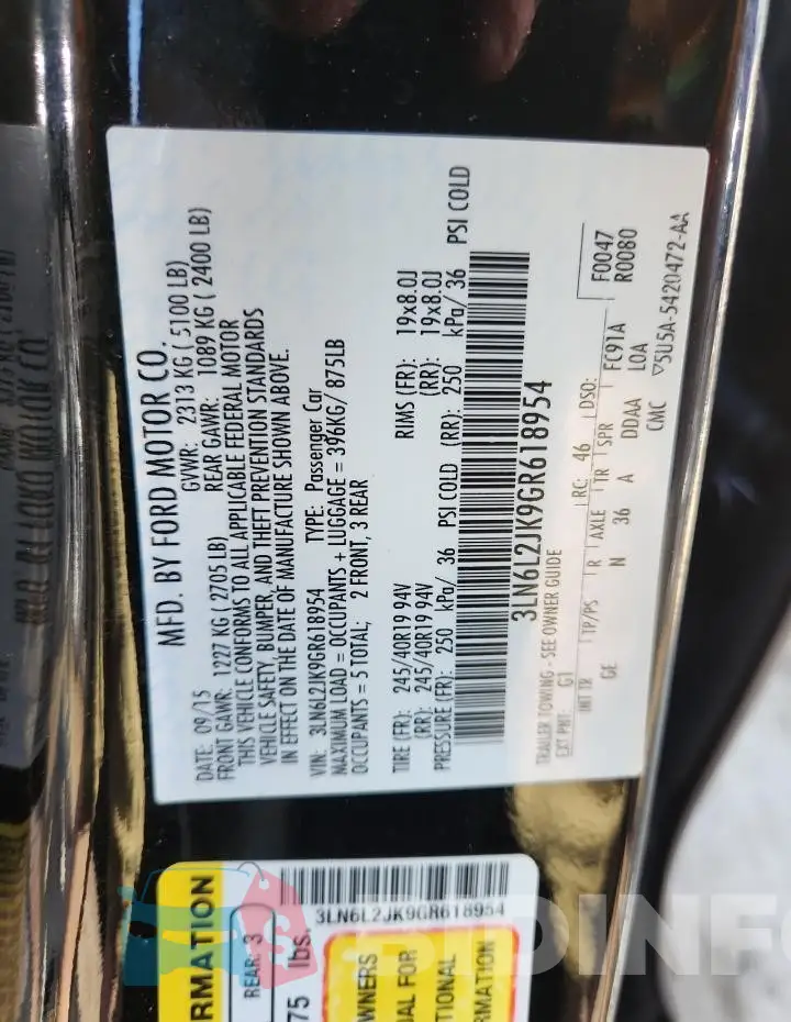 3LN6L2JK9GR618954 Photo# 12