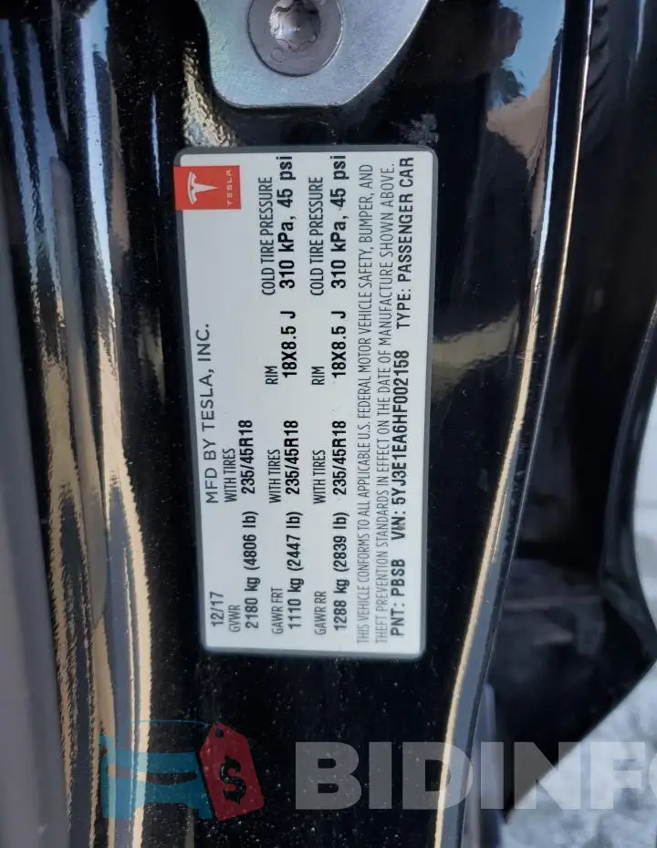 5YJ3E1EA6HF002158 Photo# 12